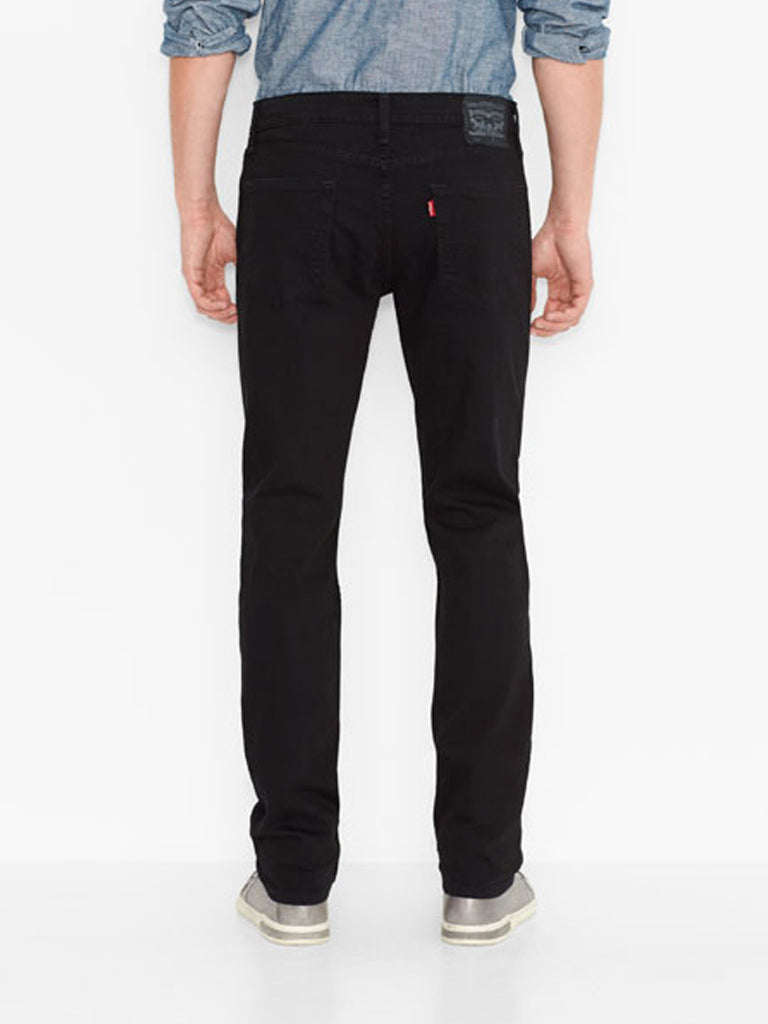 Levi's 045114406 Mens 511 Slim Fit Jeans Black front view. If you need any assistance with this item or the purchase of this item please call us at five six one seven four eight eight eight zero one Monday through Saturday 10:00a.m EST to 8:00 p.m EST