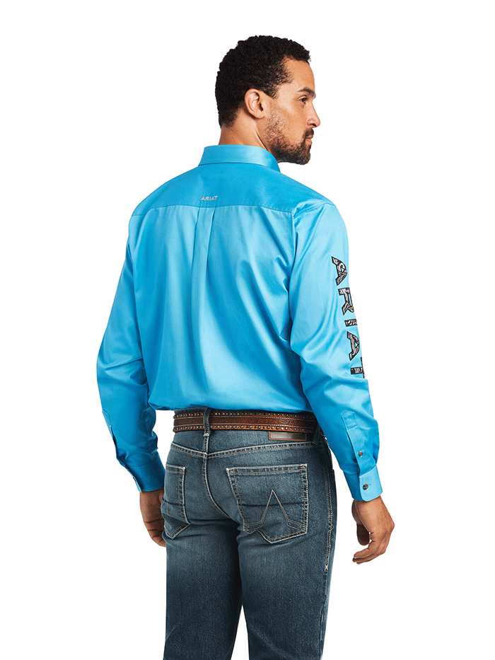 Ariat 10040657 Mens Team Logo Twill Classic Fit Shirt Riviera Leather Tool front view. If you need any assistance with this item or the purchase of this item please call us at five six one seven four eight eight eight zero one Monday through Saturday 10:00a.m EST to 8:00 p.m EST
