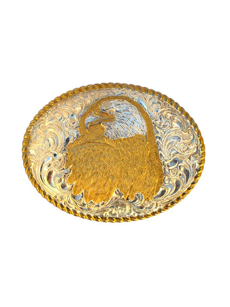 Johnson & Held JHEAGLE American Eagle Nickle Silver Handcrafted Belt Buckle front view. If you need any assistance with this item or the purchase of this item please call us at five six one seven four eight eight eight zero one Monday through Saturday 10:00a.m EST to 8:00 p.m EST