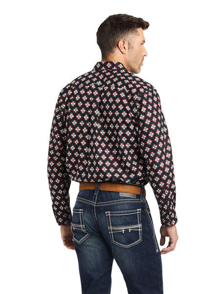 Ariat 10042335 Mens Kasey Classic Fit Shirt Black back view. If you need any assistance with this item or the purchase of this item please call us at five six one seven four eight eight eight zero one Monday through Saturday 10:00a.m EST to 8:00 p.m EST