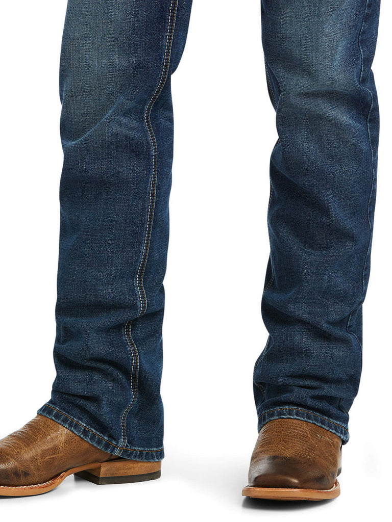 Ariat 10040124 Mens M5 Stretch Madera Stackable Straight Leg Jean Heath front view. If you need any assistance with this item or the purchase of this item please call us at five six one seven four eight eight eight zero one Monday through Saturday 10:00a.m EST to 8:00 p.m EST