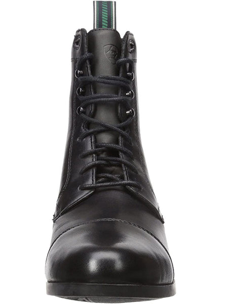 Ariat 10020123 Womens Heritage IV Lace Up Paddock Boot Black front view. If you need any assistance with this item or the purchase of this item please call us at five six one seven four eight eight eight zero one Monday through Saturday 10:00a.m EST to 8:00 p.m EST