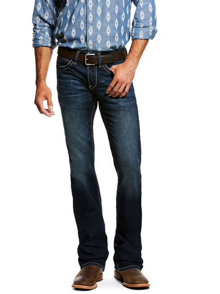 Ariat 10026681 Mens M7 Rocker Concord Stretch Stackable Straight Leg Jean Dodge Front View. If you need any assistance with this item or the purchase of this item please call us at five six one seven four eight eight eight zero one Monday through Saturday 10:00a.m EST to 8:00 p.m EST