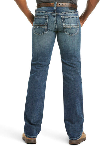 Ariat 10027748 Mens M7 Rocker Stretch Coltrane Stackable Straight Leg Jean Silverton back view. If you need any assistance with this item or the purchase of this item please call us at five six one seven four eight eight eight zero one Monday through Saturday 10:00a.m EST to 8:00 p.m EST