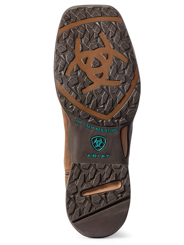 Ariat 10031665 Womens Anthem VentTEK Square Toe Boot Turquoise Chocolate front and side view. If you need any assistance with this item or the purchase of this item please call us at five six one seven four eight eight eight zero one Monday through Saturday 10:00a.m EST to 8:00 p.m EST