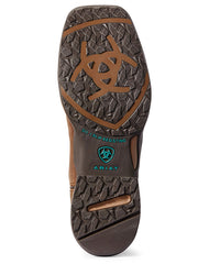 Ariat 10031665 Womens Anthem VentTEK Square Toe Boot Turquoise Chocolate sole view. If you need any assistance with this item or the purchase of this item please call us at five six one seven four eight eight eight zero one Monday through Saturday 10:00a.m EST to 8:00 p.m EST