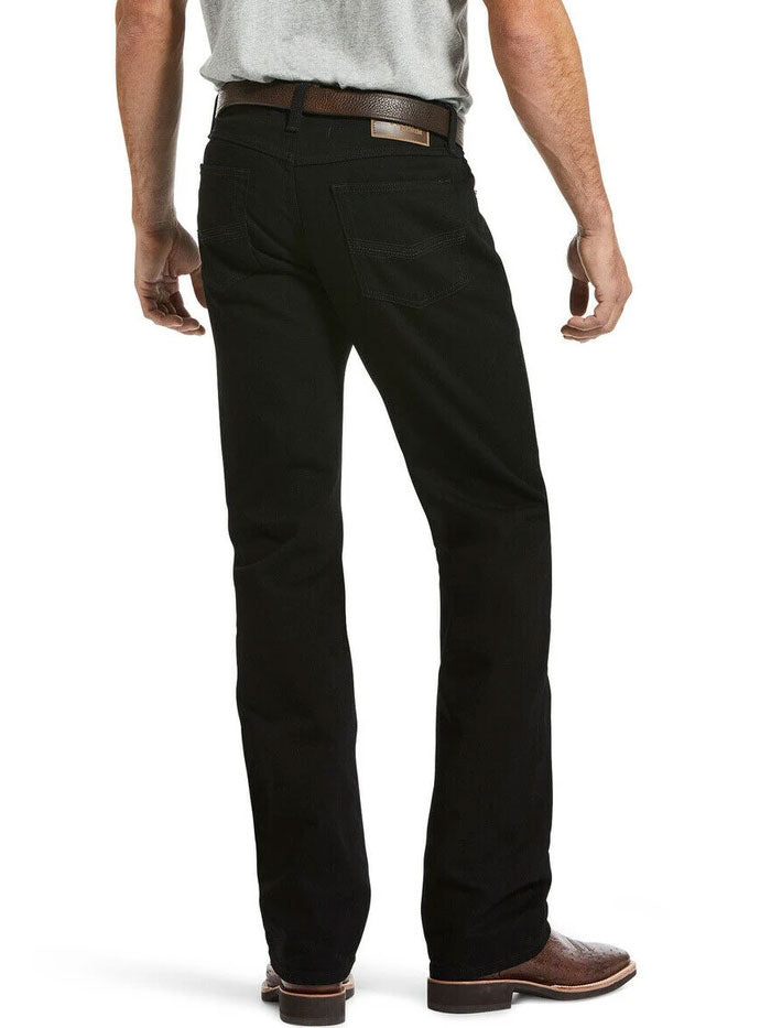 Ariat 10033516 Men's M5 Low Rise Legacy Slim Fit Straight Leg Jean Black front view. If you need any assistance with this item or the purchase of this item please call us at five six one seven four eight eight eight zero one Monday through Saturday 10:00a.m EST to 8:00 p.m EST