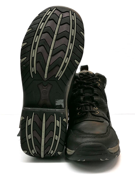 Ariat 10038425 Mens Terrain H2O Waterproof Hiking Work Shoe Black sole. If you need any assistance with this item or the purchase of this item please call us at five six one seven four eight eight eight zero one Monday through Saturday 10:00a.m EST to 8:00 p.m EST