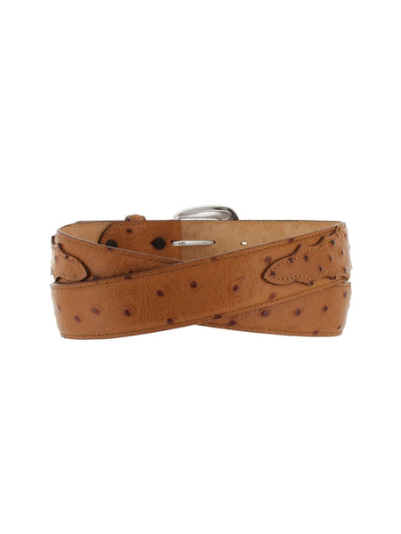 Tony Lama 1377L Mens Ostrich Print Dress Belt Peanut back view. If you need any assistance with this item or the purchase of this item please call us at five six one seven four eight eight eight zero one Monday through Saturday 10:00a.m EST to 8:00 p.m EST