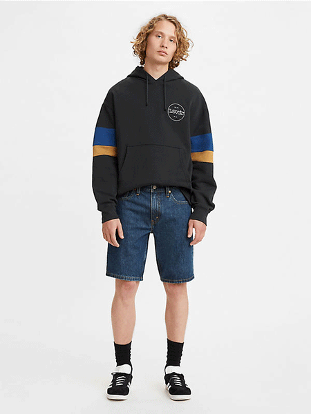 Levi's 398640009 Mens 405 Standard Short Night Run front view. If you need any assistance with this item or the purchase of this item please call us at five six one seven four eight eight eight zero one Monday through Saturday 10:00a.m EST to 8:00 p.m EST