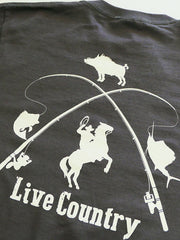 JC Western JC61LS Mens Live Country Long Sleeve Tees Charcoal Back