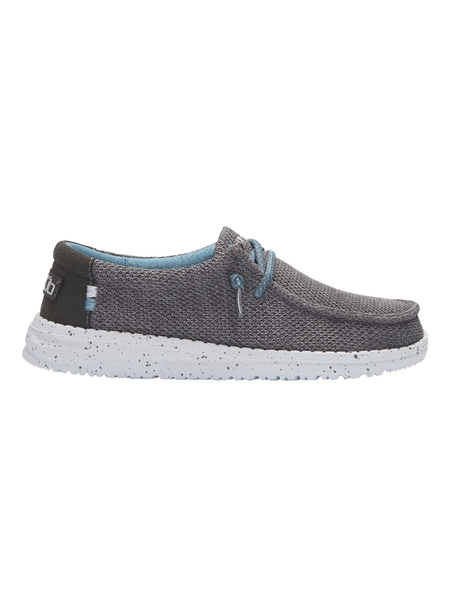 Hey Dude 130133217 Wally Youth Shoe Sox Sharkskin side view. If you need any assistance with this item or the purchase of this item please call us at five six one seven four eight eight eight zero one Monday through Saturday 10:00a.m EST to 8:00 p.m EST