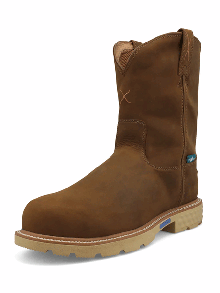 Twisted X MXCNWM1 Mens Work Boot Distressed Saddle front and side view. If you need any assistance with this item or the purchase of this item please call us at five six one seven four eight eight eight zero one Monday through Saturday 10:00a.m EST to 8:00 p.m EST