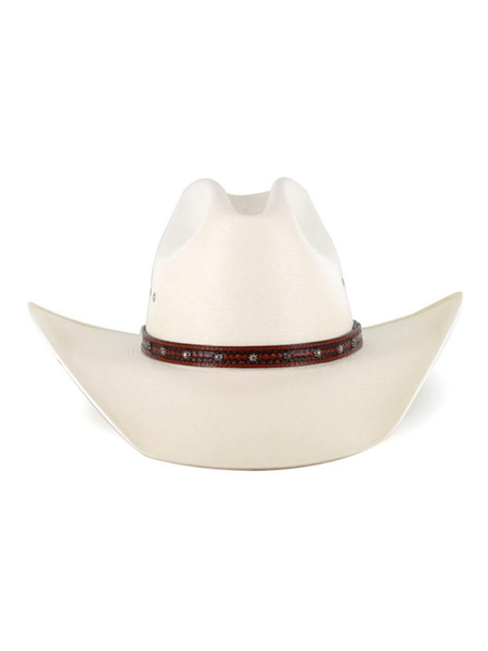 Larry Mahan MS2418BROX40 Mens 10X Browning Straw Hat Brown front view