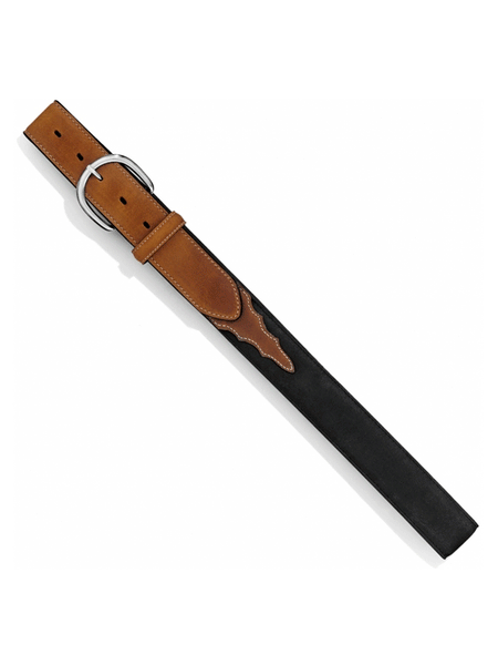 Justin 53700 Mens Classic Western Belt Black Brown front view. If you need any assistance with this item or the purchase of this item please call us at five six one seven four eight eight eight zero one Monday through Saturday 10:00a.m EST to 8:00 p.m EST