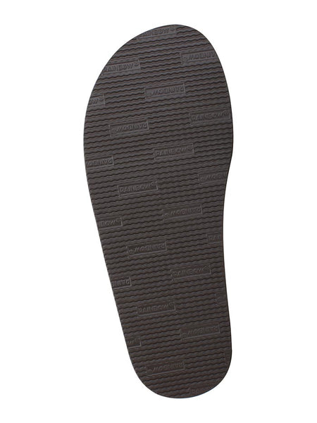 Rainbow 302ALTS0-DKBR Mens Double Layer Classic Leather Arch Support Sandals Dark Brown sole view. If you need any assistance with this item or the purchase of this item please call us at five six one seven four eight eight eight zero one Monday through Saturday 10:00a.m EST to 8:00 p.m EST