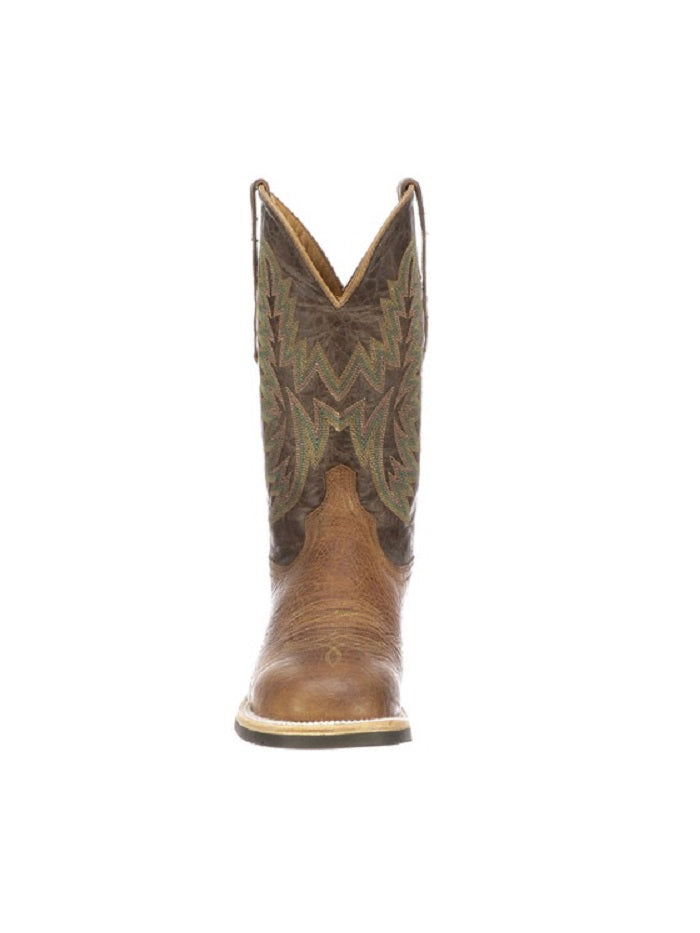 Lucchese M4091.WF Mens Rudy Peanut Cowhide Performance Cowboy Boots Tan front and side view. If you need any assistance with this item or the purchase of this item please call us at five six one seven four eight eight eight zero one Monday through Saturday 10:00a.m EST to 8:00 p.m EST