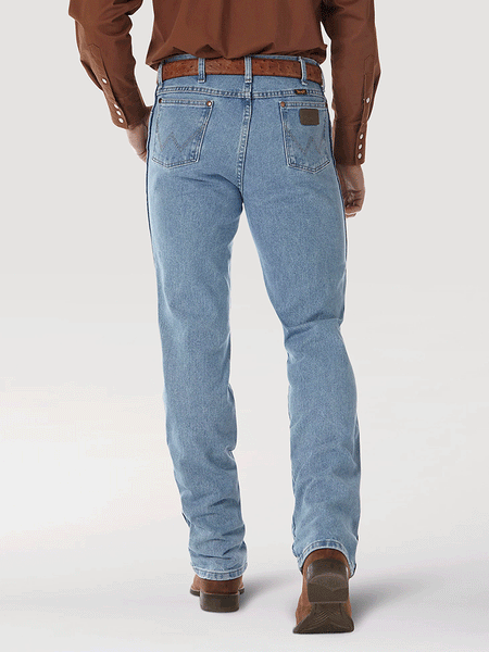 Wrangler 0936ATW Mens Cowboy Cut Slim Fit Jeans Antique Wash back view. If you need any assistance with this item or the purchase of this item please call us at five six one seven four eight eight eight zero one Monday through Saturday 10:00a.m EST to 8:00 p.m EST