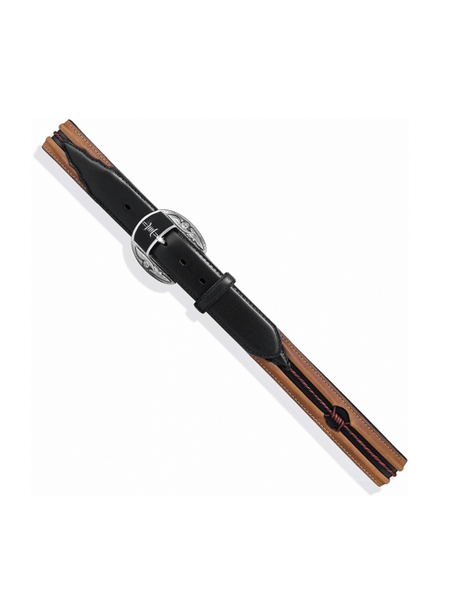 Justin C10813 Mens Fenced In Belt Aged Bark And Black view from above. If you need any assistance with this item or the purchase of this item please call us at five six one seven four eight eight eight zero one Monday through Saturday 10:00a.m EST to 8:00 p.m EST