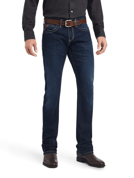 Ariat 10042203 Mens M8 Modern Ricardo Slim Leg Jean Memphis front view. If you need any assistance with this item or the purchase of this item please call us at five six one seven four eight eight eight zero one Monday through Saturday 10:00a.m EST to 8:00 p.m EST