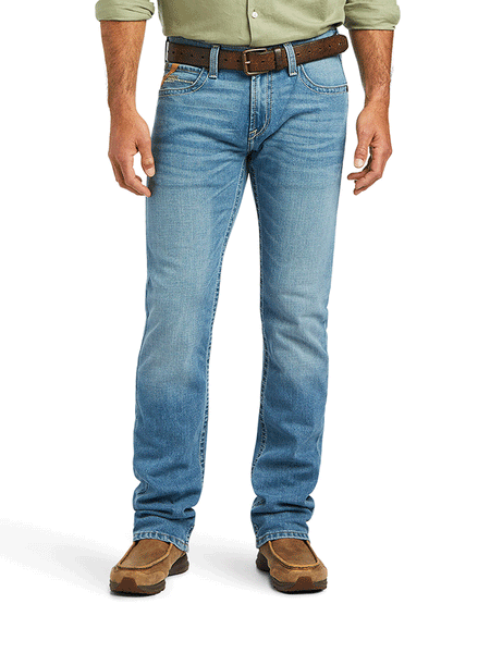 Ariat 10039614 Mens M7 Slim Stretch Julian Straight Jean Hartwell full front view. If you need any assistance with this item or the purchase of this item please call us at five six one seven four eight eight eight zero one Monday through Saturday 10:00a.m EST to 8:00 p.m EST