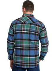 Wrangler 75108AA Mens Assorted Long Sleeve Quilted Lining Flannel Shirt back view. If you need any assistance with this item or the purchase of this item please call us at five six one seven four eight eight eight zero one Monday through Saturday 10:00a.m EST to 8:00 p.m EST