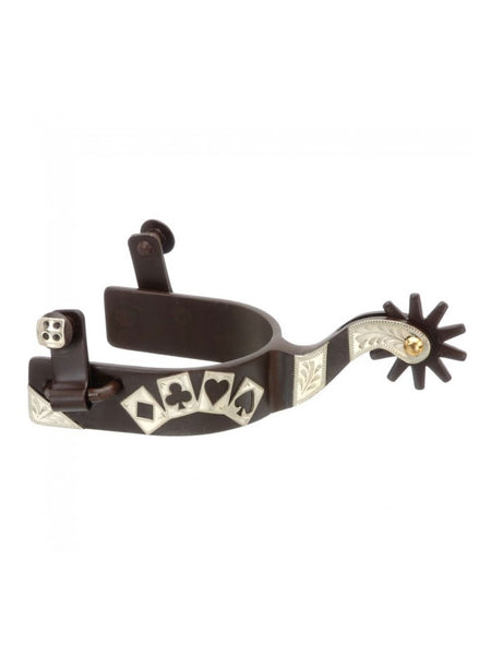 Tough 1 78-1916-7-0 Deck of Cards Spurs - Brown - side view . If you need any assistance with this item or the purchase of this item please call us at five six one seven four eight eight eight zero one Monday through Saturday 10:00a.m EST to 8:00 p.m EST