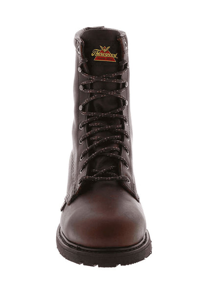  Thorogood 804-3233 Mens 8" Oil Rigger Steel Toe Work Boot Black Walnut front view. If you need any assistance with this item or the purchase of this item please call us at five six one seven four eight eight eight zero one Monday through Saturday 10:00a.m EST to 8:00 p.m EST