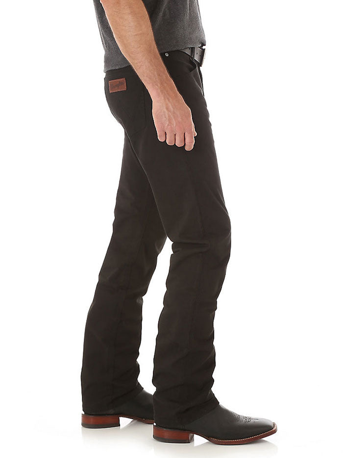 Wrangler 88MWZBK Mens Retro Slim Fit Straight Leg Jean Black front view. If you need any assistance with this item or the purchase of this item please call us at five six one seven four eight eight eight zero one Monday through Saturday 10:00a.m EST to 8:00 p.m EST