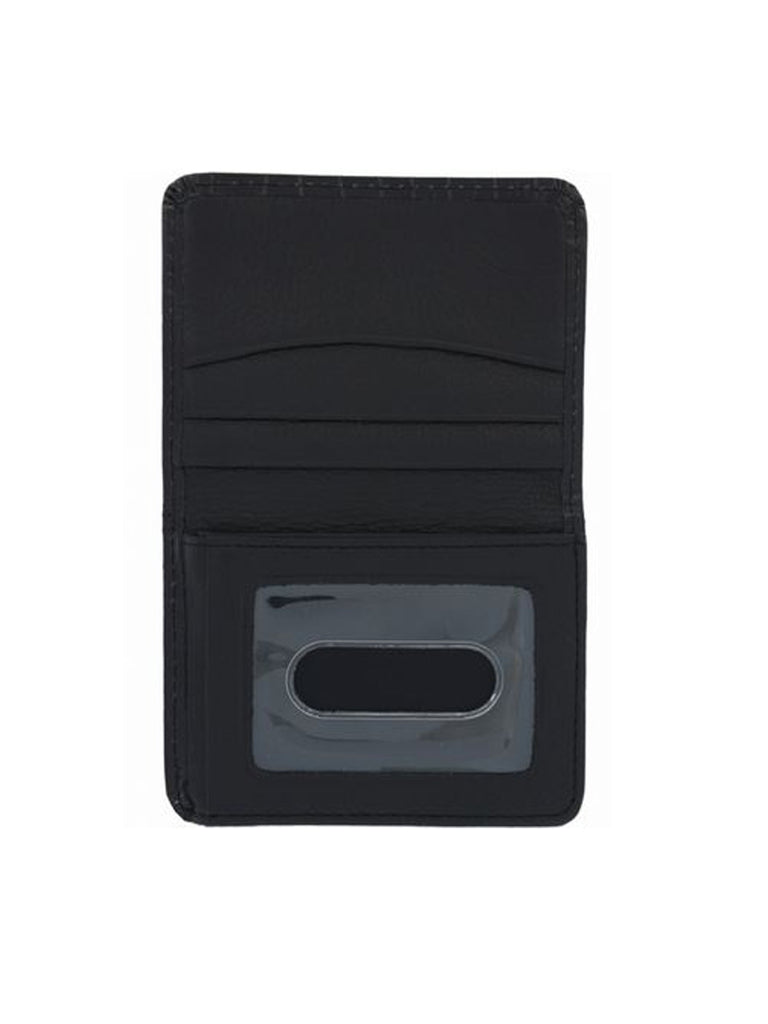 Brighton 89503 Rockefeller Flip Wallet Black  front view. If you need any assistance with this item or the purchase of this item please call us at five six one seven four eight eight eight zero one Monday through Saturday 10:00a.m EST to 8:00 p.m EST