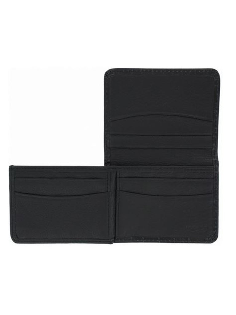 Brighton 89503 Rockefeller Flip Wallet Black  front view. If you need any assistance with this item or the purchase of this item please call us at five six one seven four eight eight eight zero one Monday through Saturday 10:00a.m EST to 8:00 p.m EST