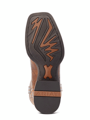 Ariat 10044567 Mens Slingshot Western Boot Bartop Brown sole view. If you need any assistance with this item or the purchase of this item please call us at five six one seven four eight eight eight zero one Monday through Saturday 10:00a.m EST to 8:00 p.m EST