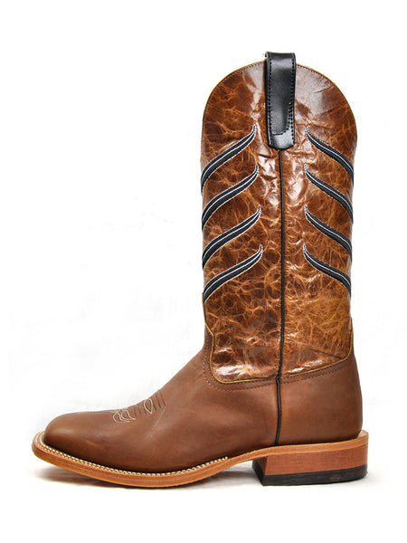 Anderson Bean 0107A-9216L Mens Stitched Square Toe Western Boot Brown outter side view. If you need any assistance with this item or the purchase of this item please call us at five six one seven four eight eight eight zero one Monday through Saturday 10:00a.m EST to 8:00 p.m EST