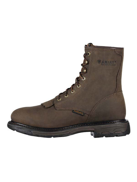 Ariat 10011939 Mens Workhog 8" H2O Waterproof Work Boot Oily Distressed  If you need any assistance with this item or the purchase of this item please call us at five six one seven four eight eight eight zero one Monday through Satuday 10:00 a.m. EST to 8:00 p.m. EST