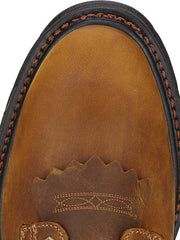 Ariat 10016266 Mens Workhog 8in Lace Up Work Boot Aged Bark toe view from above. If you need any assistance with this item or the purchase of this item please call us at five six one seven four eight eight eight zero one Monday through Saturday 10:00a.m EST to 8:00 p.m EST