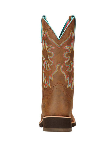 Ariat 10018676 Womens Delilah Square Toe Western Boots Toasted Brown back view. If you need any assistance with this item or the purchase of this item please call us at five six one seven four eight eight eight zero one Monday through Saturday 10:00a.m EST to 8:00 p.m EST