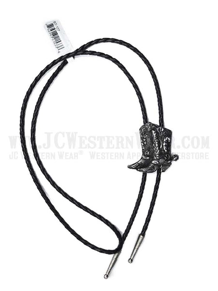 Western Express BT-127 Cowboy Boots Pewter Bolo Tie Silver full view. If you need any assistance with this item or the purchase of this item please call us at five six one seven four eight eight eight zero one Monday through Saturday 10:00a.m EST to 8:00 p.m EST