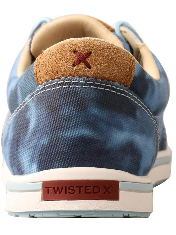 Twisted X WCA0043 Womens Rubber Outsole Casual Shoes Blue Tie Dye front and side view. If you need any assistance with this item or the purchase of this item please call us at five six one seven four eight eight eight zero one Monday through Saturday 10:00a.m EST to 8:00 p.m EST