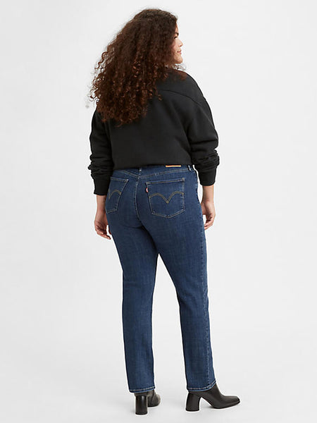 Levi's 39250-0030 Womens Classic Straight Jean Lapis Maui Waterfall back view. If you need any assistance with this item or the purchase of this item please call us at five six one seven four eight eight eight zero one Monday through Saturday 10:00a.m EST to 8:00 p.m EST