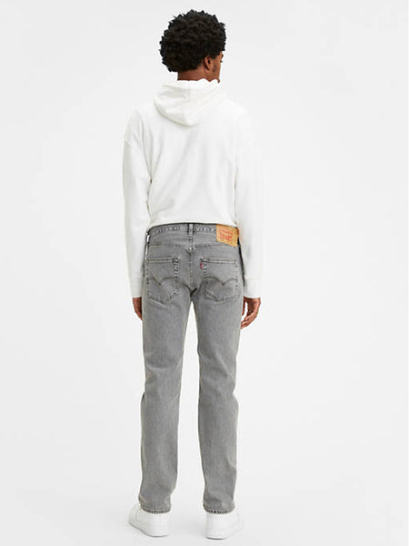 Levis 005012370 Mens 501 Original Fit Stretch Jeans Grey back view. If you need any assistance with this item or the purchase of this item please call us at five six one seven four eight eight eight zero one Monday through Saturday 10:00a.m EST to 8:00 p.m EST