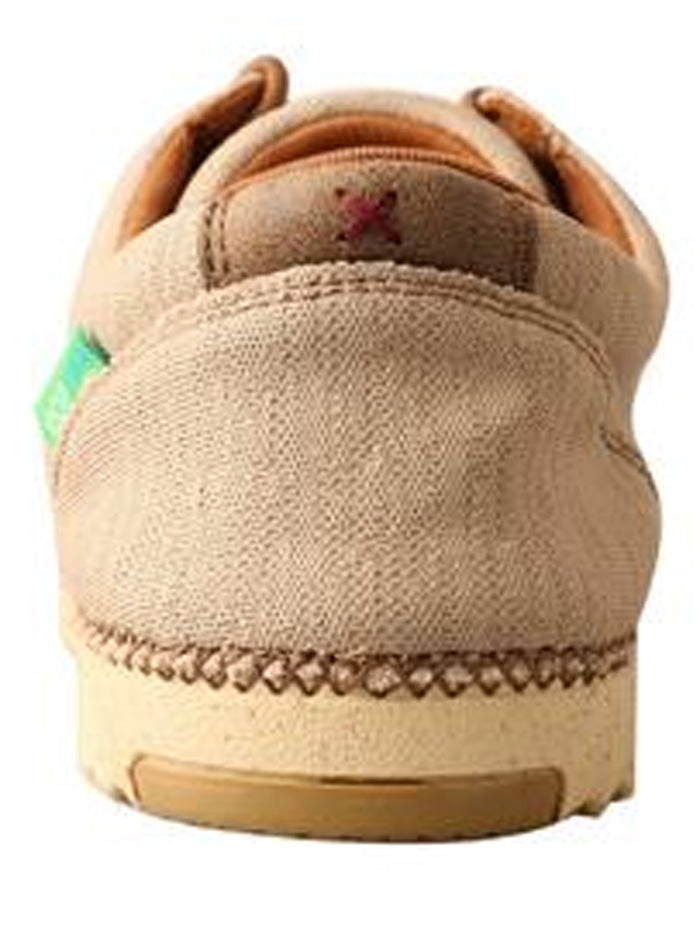 Twisted X MZX0004 Mens Canvas Zero-X Air Mesh Casual Shoes Khaki front and side view. If you need any assistance with this item or the purchase of this item please call us at five six one seven four eight eight eight zero one Monday through Saturday 10:00a.m EST to 8:00 p.m EST