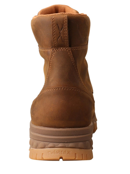 Twisted X MXCW001 Mens Six Inch Work Boot Distressed Saddle Back View. If you need any assistance with this item or the purchase of this item please call us at five six one seven four eight eight eight zero one Monday through Saturday 10:00a.m EST to 8:00 p.m EST