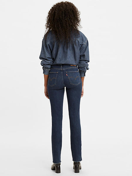 Levi's 18883-0151 Womens 724 High Rise Straight Jean Chelsea Hour back view. If you need any assistance with this item or the purchase of this item please call us at five six one seven four eight eight eight zero one Monday through Saturday 10:00a.m EST to 8:00 p.m EST