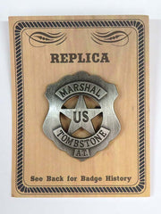 US Marshal Tombstone Cutout Star Replica Badge BW-34