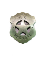 US Marshal Cutout Star Western Replica Badge BW-4
