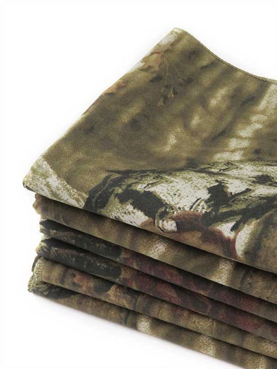 Mossy Oak Camouflage Infinity Bandana 21" various bandanas folded. If you need any assistance with this item or the purchase of this item please call us at five six one seven four eight eight eight zero one Monday through Saturday 10:00a.m EST to 8:00 p.m EST