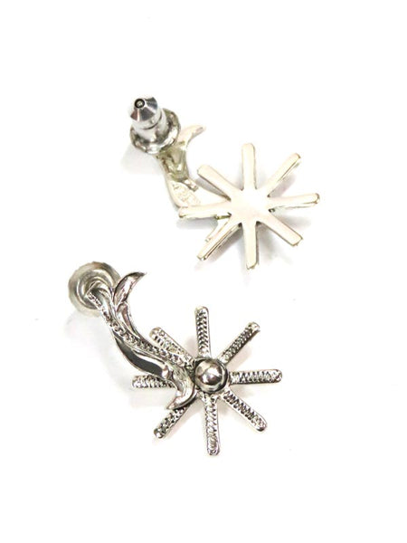 Bar V Ranch 311-149 Western Boot Spur Earrings front and back view. If you need any assistance with this item or the purchase of this item please call us at five six one seven four eight eight eight zero one Monday through Saturday 10:00a.m EST to 8:00 p.m EST