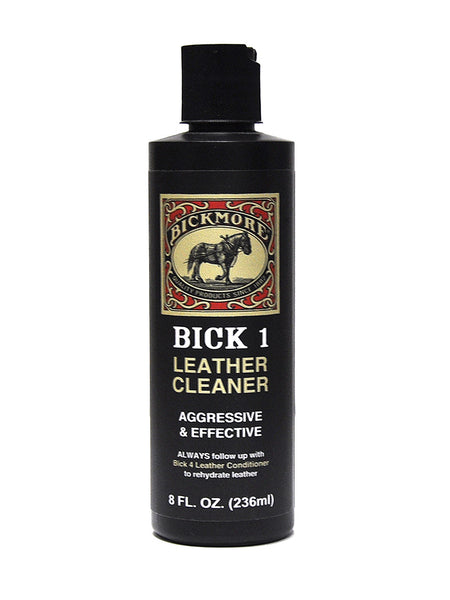 Bickmore BIC10FPR110 BICK 1 8 OZ Leather Cleaner front view of bottle. If you need any assistance with this item or the purchase of this item please call us at five six one seven four eight eight eight zero one Monday through Saturday 10:00a.m EST to 8:00 p.m EST