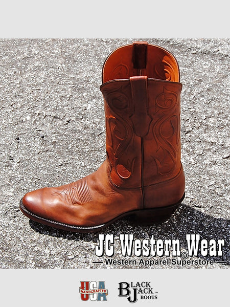 Black Jack BP405-64 Mens Ranch Hand Western Boots Burnished Peanut side view. If you need any assistance with this item or the purchase of this item please call us at five six one seven four eight eight eight zero one Monday through Saturday 10:00a.m EST to 8:00 p.m EST