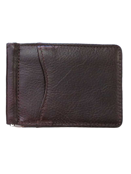 Brighton E70113 E70118 Carnegie Moneyclip Leather Wallets Brown front view. If you need any assistance with this item or the purchase of this item please call us at five six one seven four eight eight eight zero one Monday through Saturday 10:00a.m EST to 8:00 p.m EST